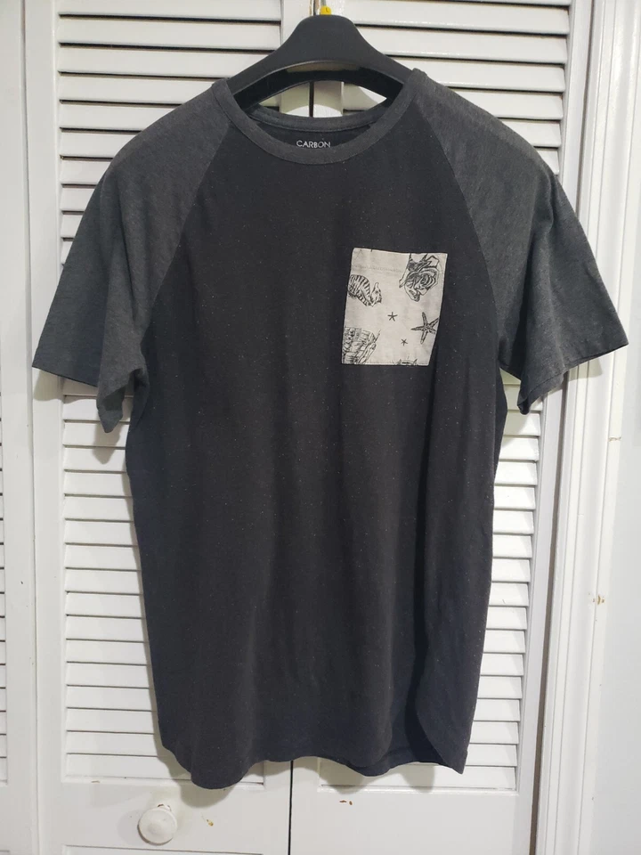 Camiseta de bolsillo de carbono para hombre talla mediana (ver estado) A25 Foto 1 de 4