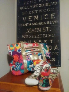 Coach Purse And Matching Sneakers Size 8.5 - Picture 1 of 2