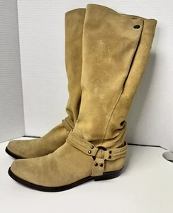 Franco Sarto Collection Suede Leather Equestrian Riding Knee High Boots Sz 9.5 - Picture 1 of 6
