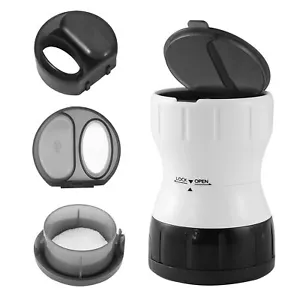 KIRIYUUKI Pill Grinder with Box Container,Med and Vitamin Tablet Black - Picture 1 of 7