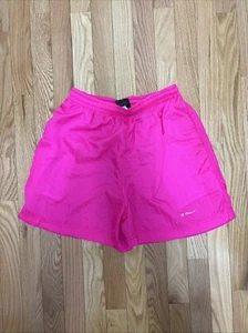 Vintage Neon Pink In Gear Pull On Nylon Shorts - Size Large - Picture 1 of 9
