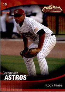 2008 Greeneville Astros Choice #16 Kody Hinze Houston Texas TX Baseball Card