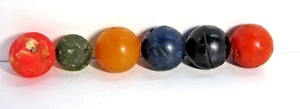 6 bolas hinchables vintage de goma colores mezclados #A4-3 - Imagen 1 de 6