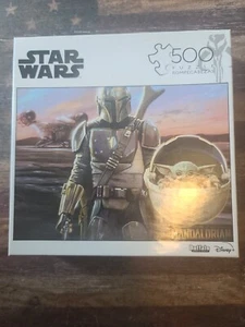 NEW Disney Star Wars The Mandalorian 500 Piece Puzzle Buffalo Games Baby Yoda - Picture 1 of 2