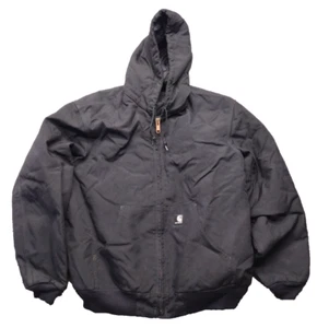 CARHARTT J133 - Men's Black Arctic Quilt Lined Extremes Active Canvas Jacket - Picture 1 of 14