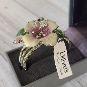 Brazalete Flor Dillards Floral Abejorro Estrás Nuevo con Etiquetas Piel Sensible - Imagen 1 de 10
