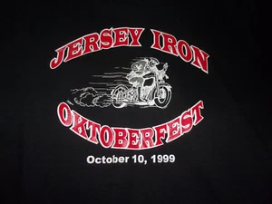 CAMISETA VINTAGE JERSEY IRON OKTOBERFEST HOMBRE 2XL MANGA CORTA UNA CARA 10/1999 - Imagen 1 de 8