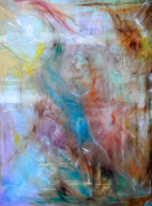 von Wening Art Signed Abstract Oil Painting Giclee Canvas Print "Buffalo Roamer" - Picture 1 of 2