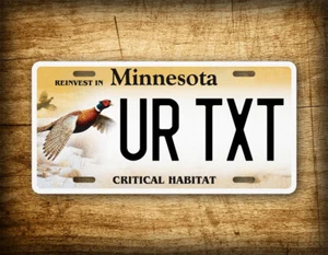 Personalized Minnesota Critical Habitat License Plate ANY TEXT 6x12 Custom - Bild 1 von 6