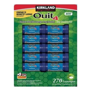 Kirkland Signature Quit4 4mg Lozenge Mint 270 Count - Set of 3 - Picture 1 of 1