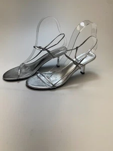 Jeffrey Campbell sandalo donna Gallery cinturino argento tacco taglia 7,5 - Foto 1 di 9
