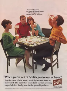 Schlitz Bier 1968: Monopoly, Go To The Store Vintage Printanzeige - Bild 1 von 1