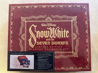 Snow White & Seven Dwarfs LE Diamond Collector Set DVD Lithos Pins Book Sealed - Image 1 of 4