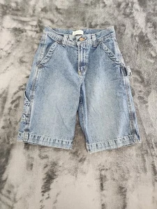 Carpenter Boys Mid Rise Blue Denim Bermuda Style Shorts Size 12 Regular Fit - Picture 1 of 12
