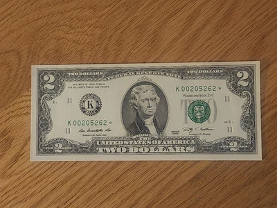 2009 $2 "STAR NOTE" DALLAS DISTRICT UNC/GEM K00205262* 512K RUN 2 OF 2 CONS SER - Image 1 of 4