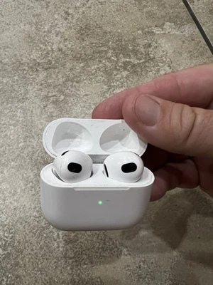 Apple AirPods 3 3rd Generation Bluetooth A2564 White Pre-owned Tested Working - Image 1 of 4
