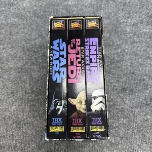 Star Wars Trilogy Movies VHS 3-Tape Set (VHS,1995) GUC - Picture 1 of 13
