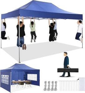Pop up Canopy Tent 10x15 Heavy Duty Gazebo with 4 Sidewalls, UPF 50+ All Weat... - Picture 1 of 7