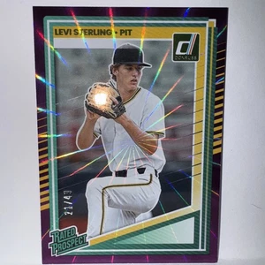 **LEVI STERLING**2025 Donruss PURPLE BURST 21/49 Rated Prospect PITTS PIRATES - Bild 1 von 7