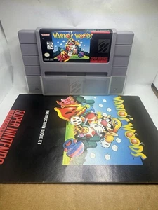 Wario's Woods Super Nintendo SNES - Authentic W/ Manual 1994 Original & Tested - Picture 1 of 5