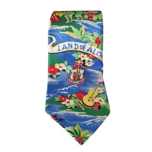 Polo Ralph Lauren Land of Aloha cravatta uomo blu taglia unica 100% seta made in Italy LOGO - Foto 1 di 6