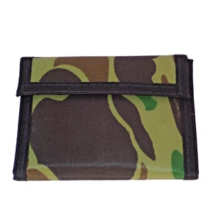 Bi-Fold Nylon Vel  cro Wallet Camo Coin Pouch Bills Credit Card Slot Vtg 90's - Picture 1 of 3
