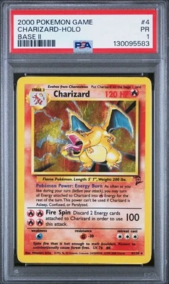 Pokémon TCG Charizard Base Set 2 Holo Rare Card 4/130 Psa 1 Fresh Cert! - Image 1 of 3