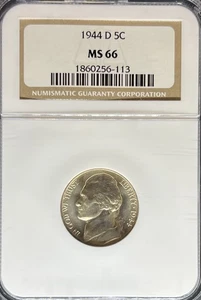 1944-D Jefferson Nickel MS66 NGC (#PA1860256113) - Picture 1 of 2