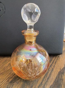 Vintage Amber Glass Cruet/ Perfume Bottle - Picture 1 of 7