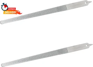 2PC 8 Diamond Dust Nail File - Stainless Steel Nail Dresser - 9 Inch - Picture 1 of 12