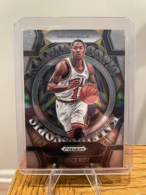 Panini Prizm 2024-25 negro - caleidoscópico Derrick Rose #30 Foto 1 de 2