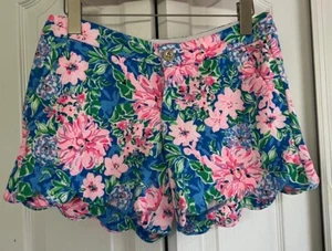 NWT $78 Lilly Pulitzer Buttercup Knit Scallop Shorts Size 4 Spring in your step - Picture 1 of 2