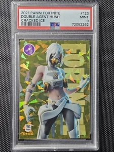 Panini Fortnite Series 3 #123 2021 agente doble HUSH hielo agrietado - EE. UU. PSA 9 - Imagen 1 de 2