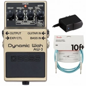 New BOSS AW-3 Dynamic Wah Auto Genuine Adapter PSA-100S2 + Fender Cable Set - Picture 1 of 5
