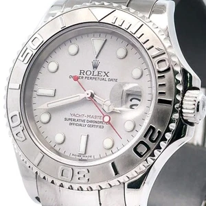 Pre-Owned Rolex Yacht Master 40mm Stainless Steel Watch 16622 platinum bezel - Picture 1 of 9