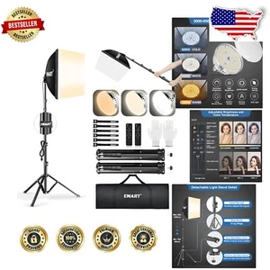 Portable Softbox Lighting Kit with Adjustable Tripods - Perfect for Photography - Picture 1 of 10