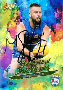 Signed 2017 WESTERN BULLDOGS AFL Card MATTHEW SUCKLING - Bild 1 von 2