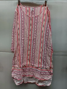 Jockey women's printed sleepshirt- Party stripe- Multicolor- Size M-040758496571 - Picture 1 of 9