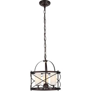 Kupfer Braun Bauernhaus Glasschirme Pendelleuchter Esszimmer Küche Leuchte - Bild 1 von 5