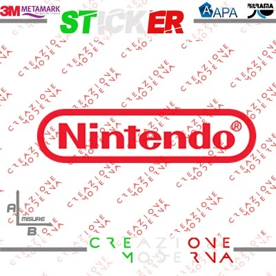 ADESIVO STICKER NINTENDO MISURE PERSONALIZZATE - Immagine 1 di 2