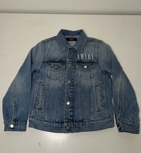 AMIRI Kids Embroidered Denim Jacket - Size 8 - Light Blue - Picture 1 of 7