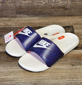 Nike Victori One Print Men's Size 11 Slides Flip Flop Blackened Blue CN9678-403 - Picture 1 of 10