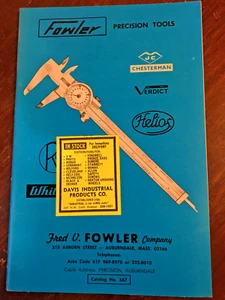 Fowler Pecision Tools Catalog 567, Late 1950's, Excellent - Picture 1 of 7