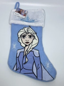Disney Frozen II 2 Elsa Christmas Stocking Blue snowflakes, Plush Embroidered - Picture 1 of 5