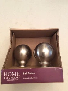 Home Decorators Ball Finials Brushed Nickel Finish (Q1) - Picture 1 of 1