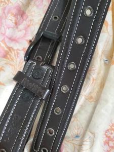 AWSM Snowboard Moda Púrpura Cinturón Negro 39" Cuero Nuevo Metal Hebilla  - Imagen 1 de 7