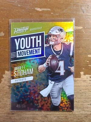 JARRETT STIDHAM 2020 PANINI PRESTIGE YOUTH MOVEMENT XTRA POINTS GOLD SER# 49/50 - Image 1 of 2
