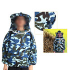 Camouflage Beekeeping Jacket Veil Bee Keeping Suit Hat Smock Protect Equipmentx1