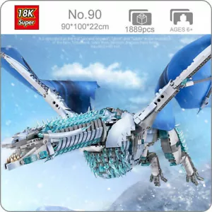 Ice Dragon DIY Model Building Blocks Set Movie MOC Puzzle Bricks Toys Kids Gift - Picture 1 of 9