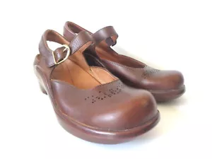 Zapatos de tacón grueso ARIAT 93030 EE. UU. 6,5 M de cuero marrón con correa al tobillo - Imagen 1 de 6